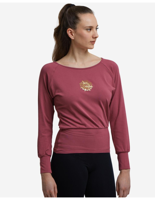 tee-shirt manches longues femme rose