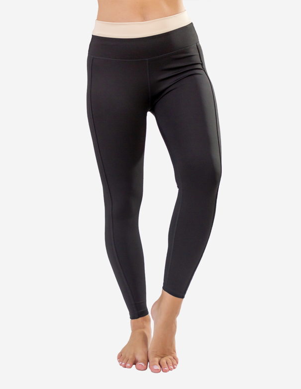 Legging de yoga noire et beige - Fiorella