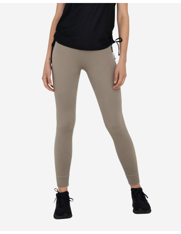 Legging uni côtelé - Beige - Only